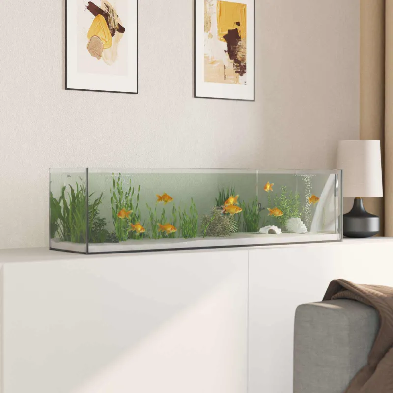 Akvariumas su saugykla Skaidrus 80 x 20 x 20 cm Stiklas