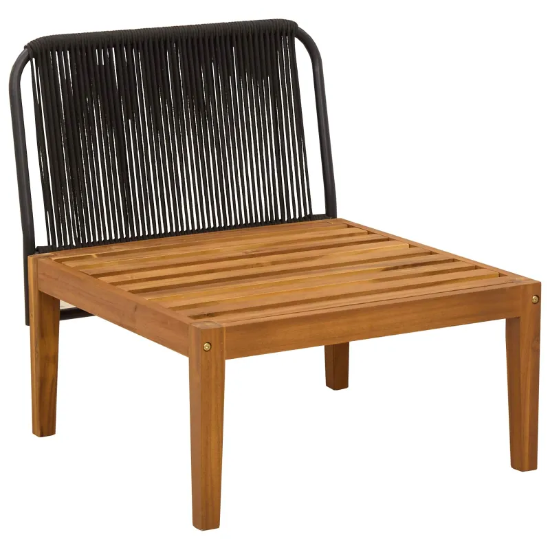 Sodo vidurinė sofa su pagalvėlėmis Natūrali