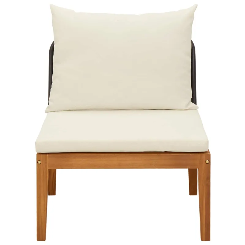 Sodo vidurinė sofa su pagalvėlėmis Natūrali