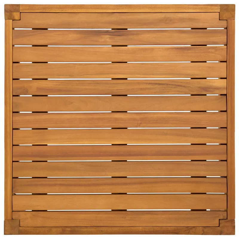 Sodo stalas Kietos akacijos mediena Natūrali 60 x 60 x 30 cm