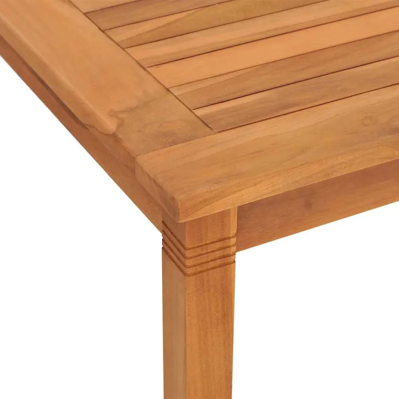 Sodo ruokapöytä, 150x90x75 cm, tikin puumateriaali