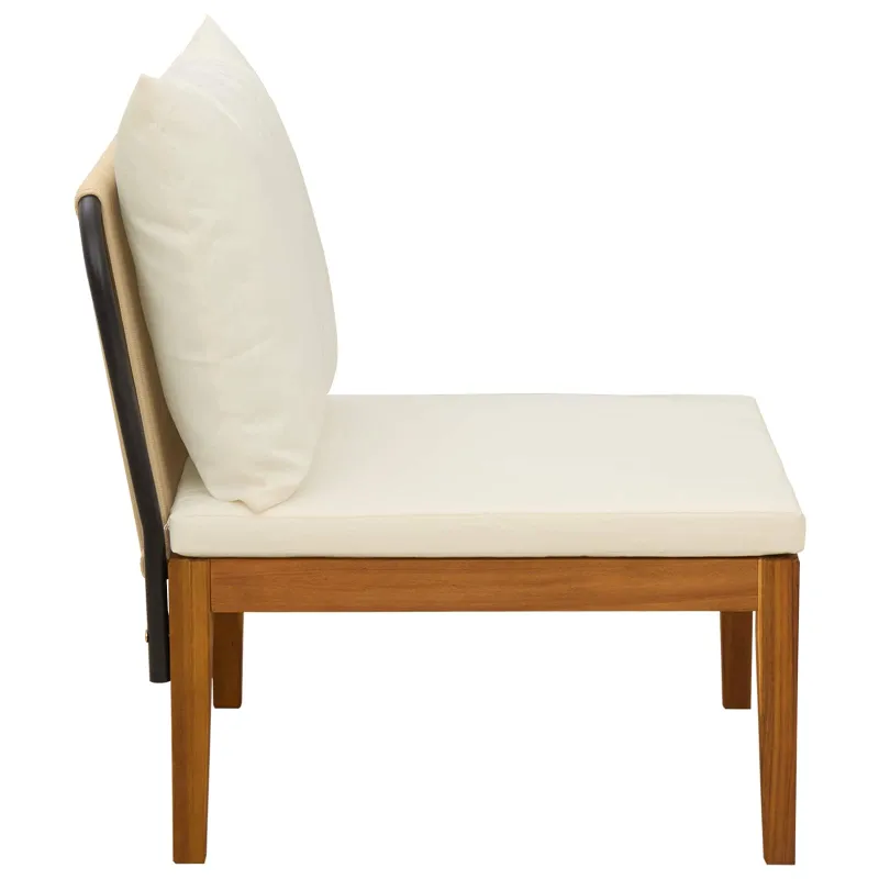 Sodo vidurinė sofa su pagalvėlėmis Natūrali