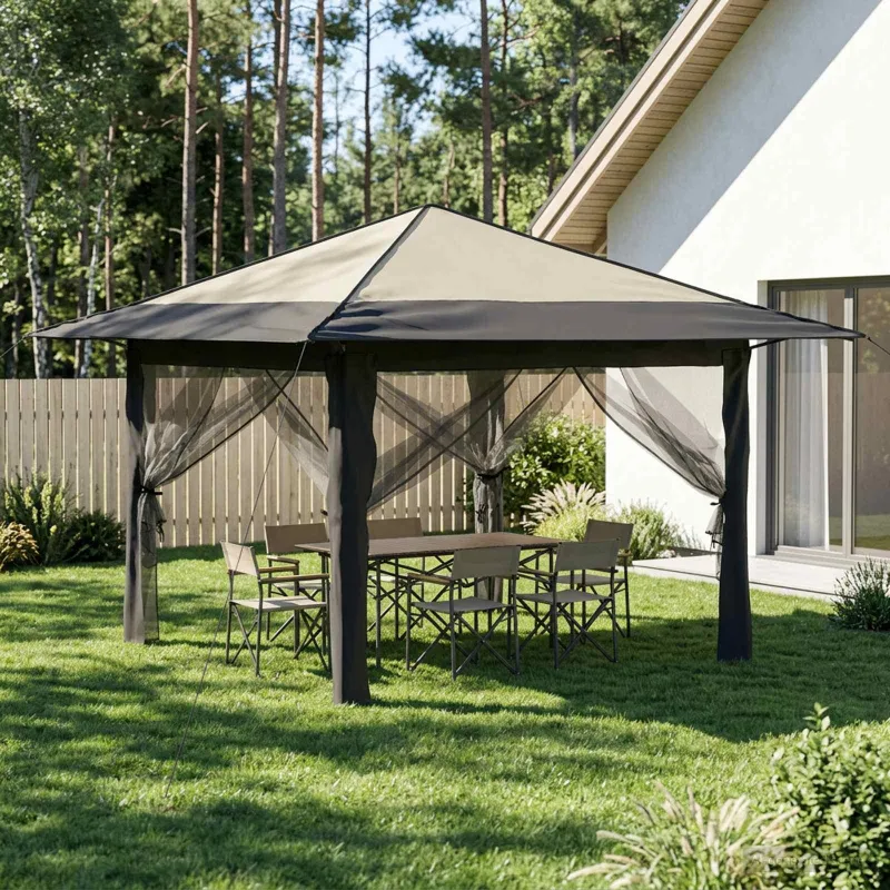 Paviljonas su 4 šoninėmis sienomis 3,3 x 3,3 m