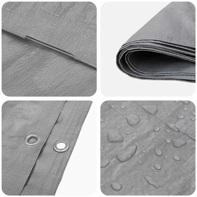 Tent su kilpom Šviesiai pilka 4 x 4 m 90 gsm PE