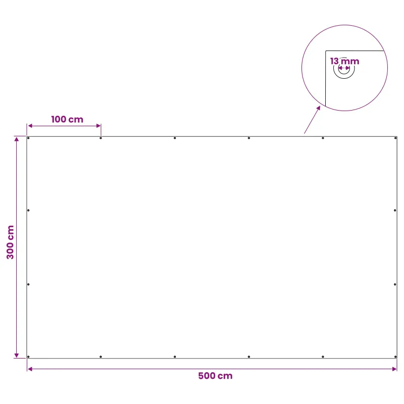 Tent su kilpom Šviesiai pilka 3 x 5 m 260 gsm PE