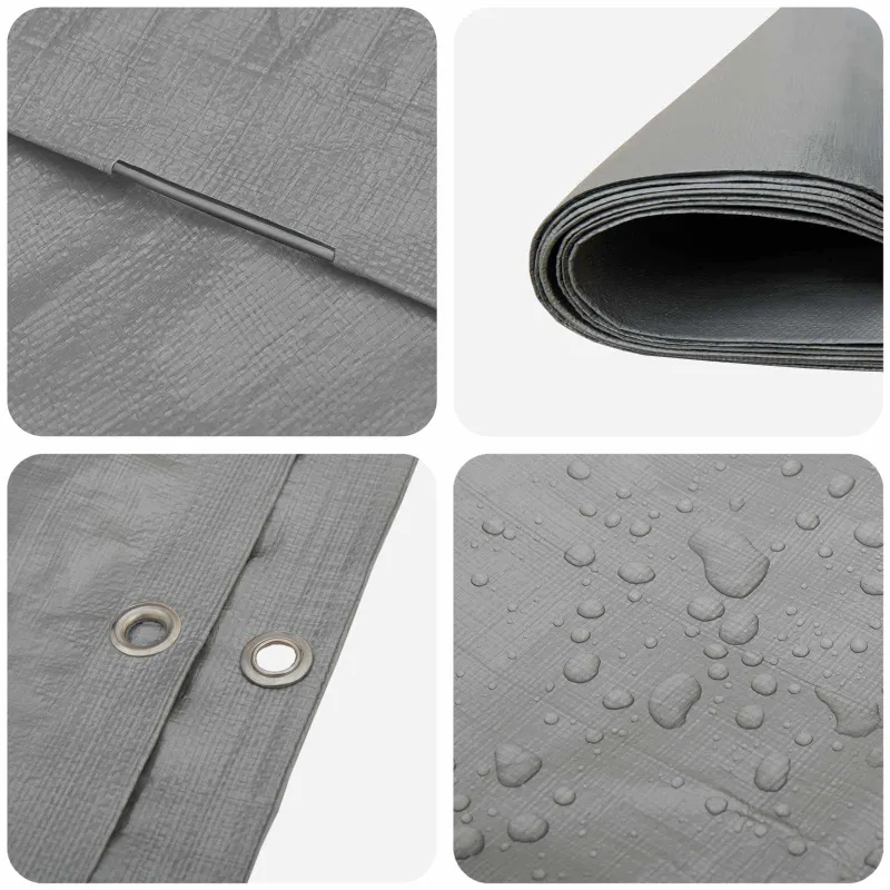 Tent su kilpom Šviesiai pilka 4 x 4 m 260 gsm PE