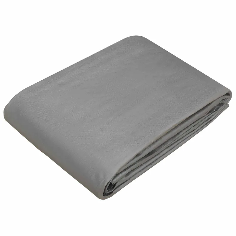 Tent su kilpom Šviesiai pilka 6 x 10 m 260 gsm PE