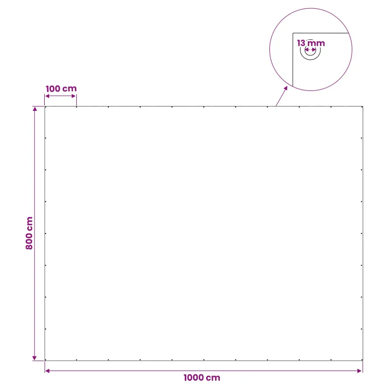 Tent su kilpom Žalia 8 x 10 m 180 gsm PE