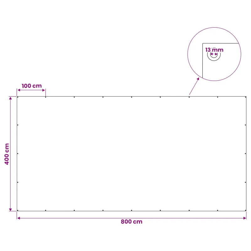 Tent su kilpom Balta 4 x 8 m 180 gsm PE