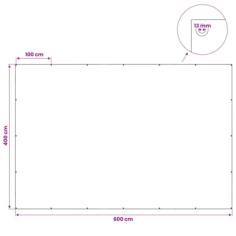 Tent su kilpom Balta 4 x 6 m 260 gsm PE