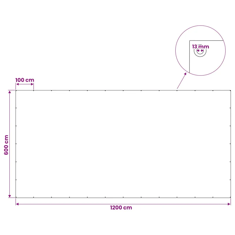 Tent su kilpom Balta 6 x 12 m 260 gsm PE