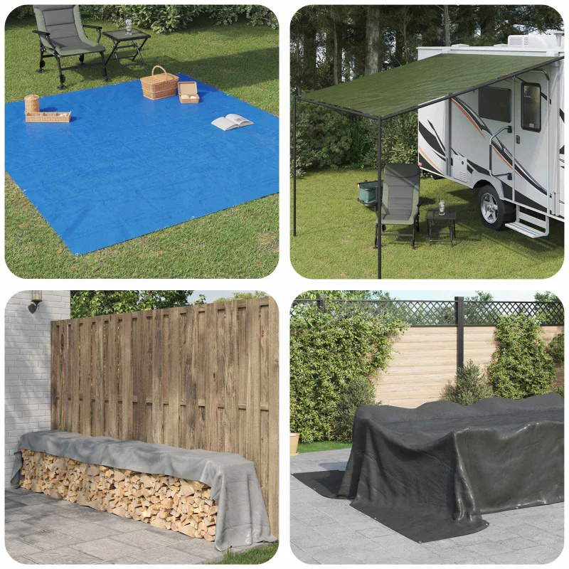 Tent su kilpom Antracito pilka 8 x 12 m 90 gsm PE