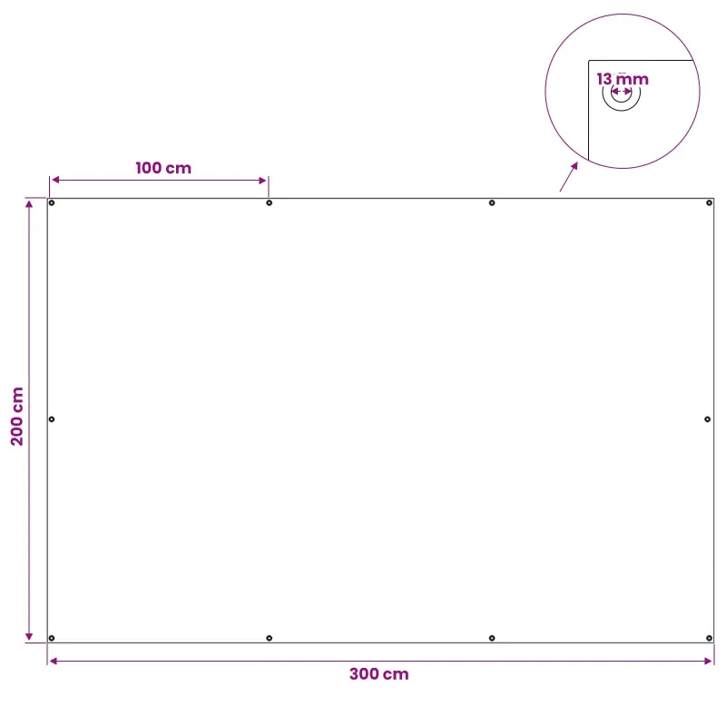 Tent su kilpom Antracito pilka 2 x 3 m 260 gsm PE