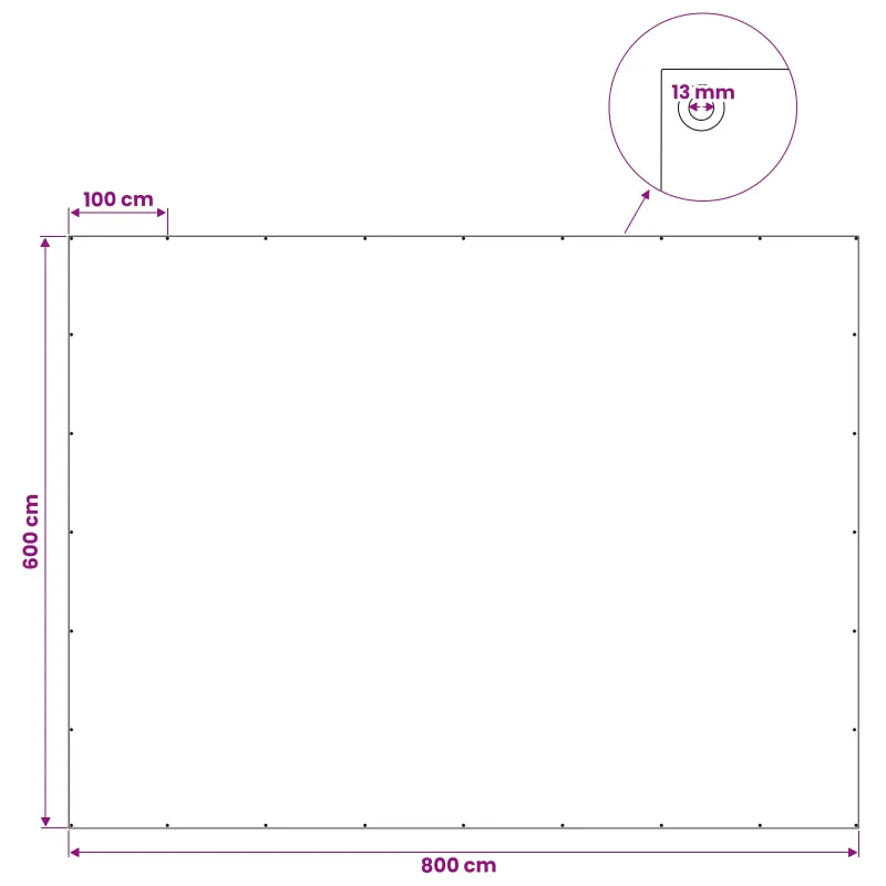 Tent su kilpom Antracito pilka 6 x 8 m 260 gsm PE