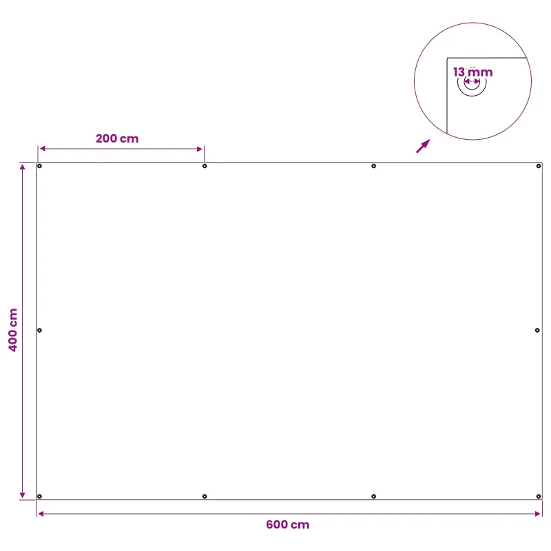 Tent su kilpom Mėlyna 4 x 6 m 90 gsm PE