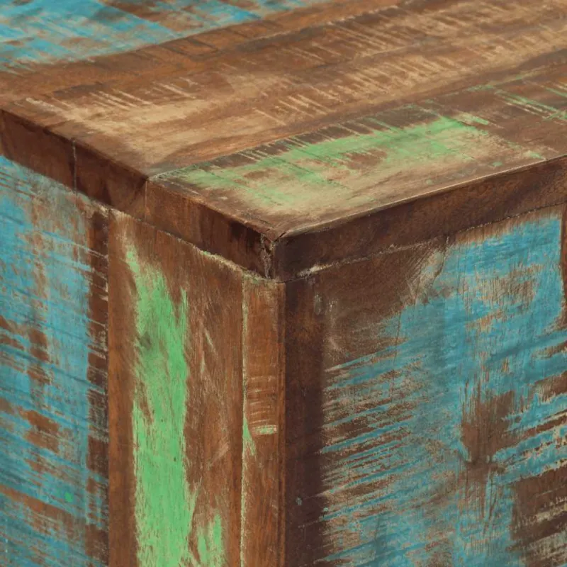 Konsolinis staliukas, 110x30x75cm, perdirbta mediena ir geležis