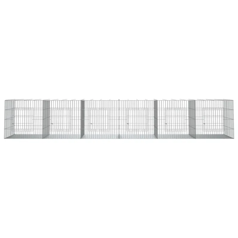 Triušių narvas, 6 segmentai, 327x79x54cm, galvanizuota geležis
