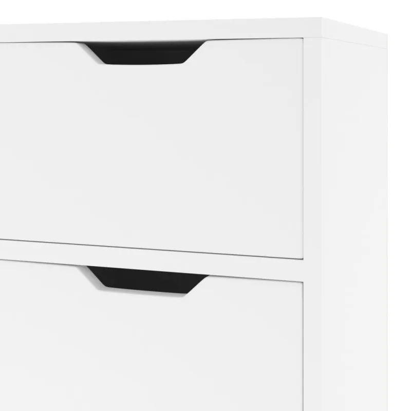 Šoninė spintelė, balta, 90x30x72cm, apdirbta mediena, blizgi