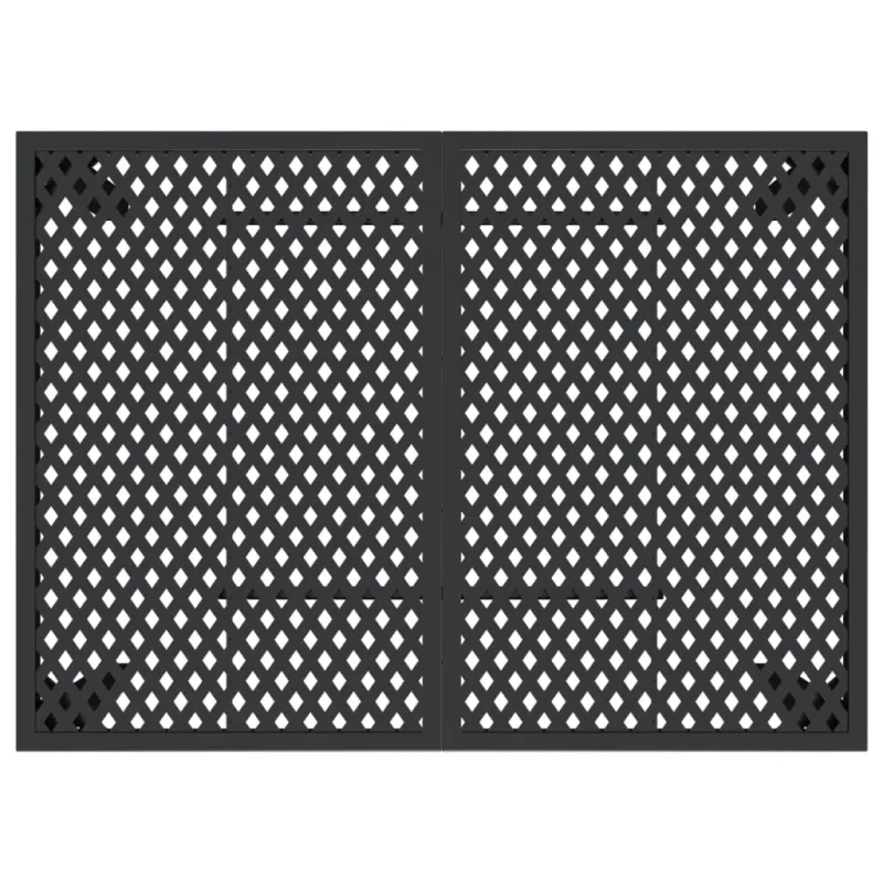 Sodo stalas, antracito spalvos, 110x80x72cm, plienas