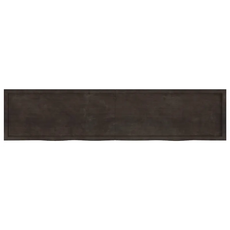 Vonios stalviršis, tamsiai rudas, 220x50x(2-4) cm, mediena