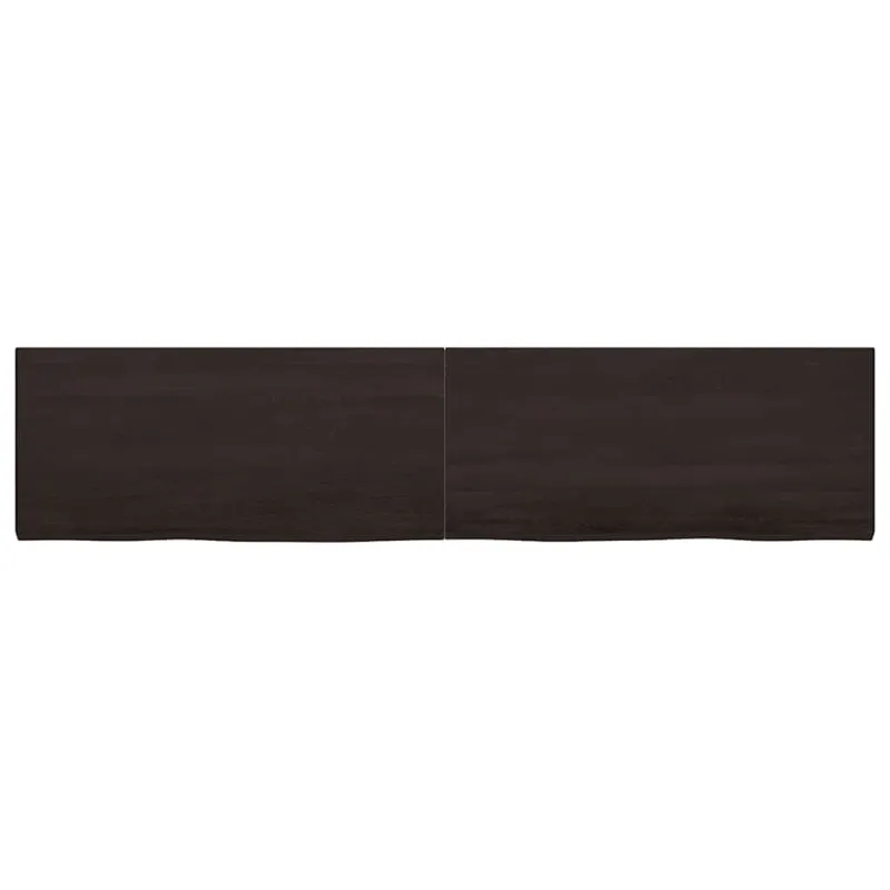 Vonios stalviršis, tamsiai rudas, 220x50x(2-4) cm, mediena
