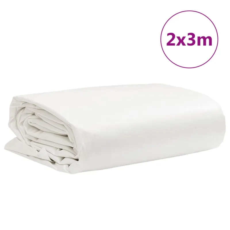Tentas, baltos spalvos, 2x3m, 650g/m²