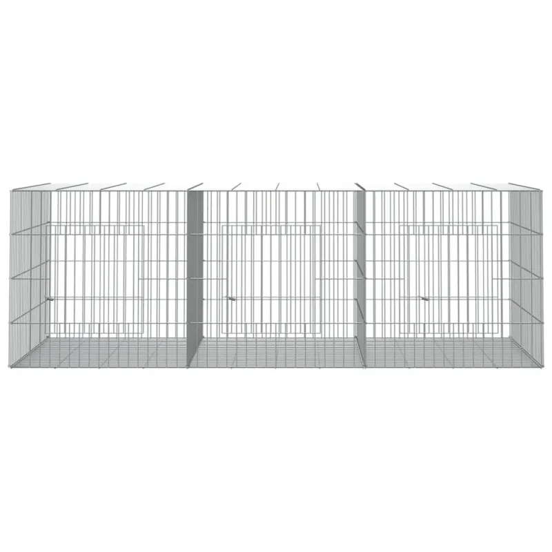 Triušių narvas, 3 segmentai, 163x79x54cm, galvanizuota geležis