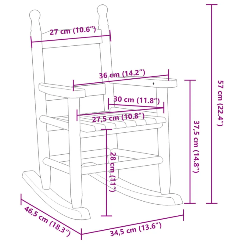 Supamos kėdės vaikams, 2vnt., raudonos, tuopos medienos masyvas