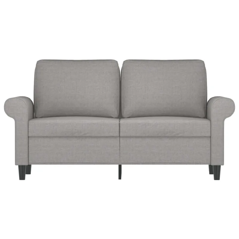 Dvivietė sofa, šviesiai pilkos spalvos, 120cm, audinys