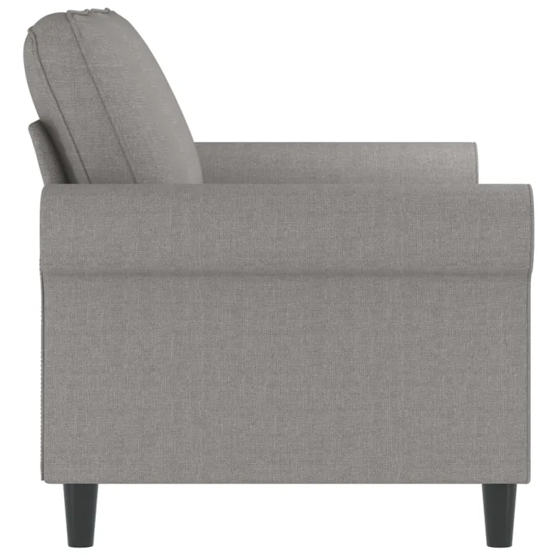 Dvivietė sofa, šviesiai pilkos spalvos, 120cm, audinys