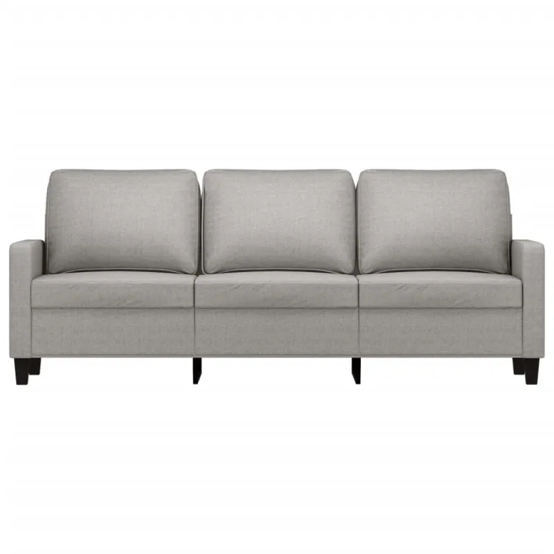 Trivietė sofa, šviesiai pilkos spalvos, 180cm, audinys
