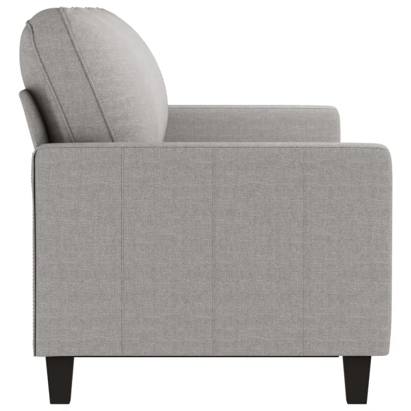 Trivietė sofa, šviesiai pilkos spalvos, 180cm, audinys