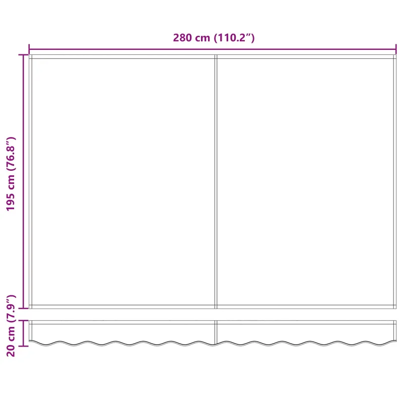 Ištraukiama markizė Antracito ir baltos 3 x 2 m