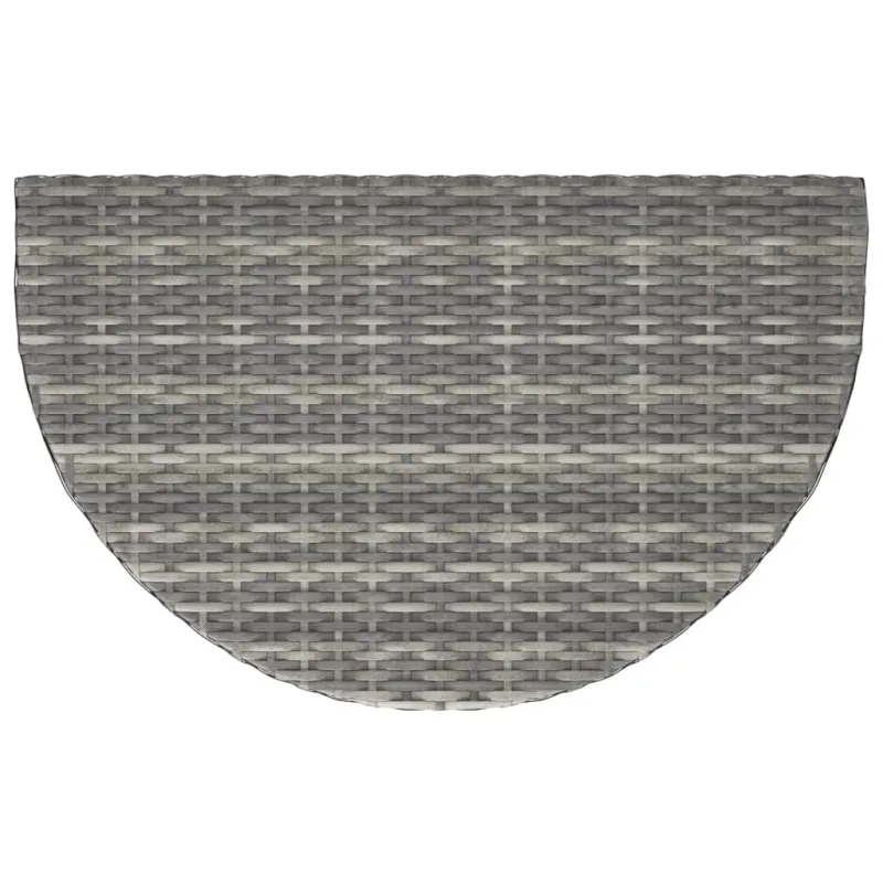 Sodo stalas, pilkos spalvos, 80x50x75cm, poliratanas
