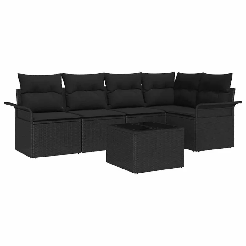 Sodo Sofų Rinkinys su pagalve 6 pcs poliratanas