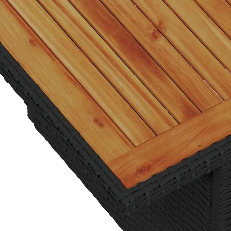 Sodo Sofų Rinkinys su pagalve 5 pcs Juoda