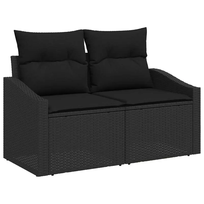 Sodo valgomojo komplektas su pagalve 6 pcs Juoda ir Ruda