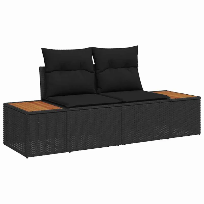 Sodo valgomojo komplektas su pagalve 7 pcs Juoda ir Ruda