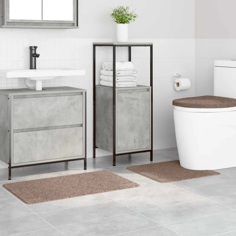 Antisklidus vonios kilimėlių rinkinys 3 pcs Ruda PP