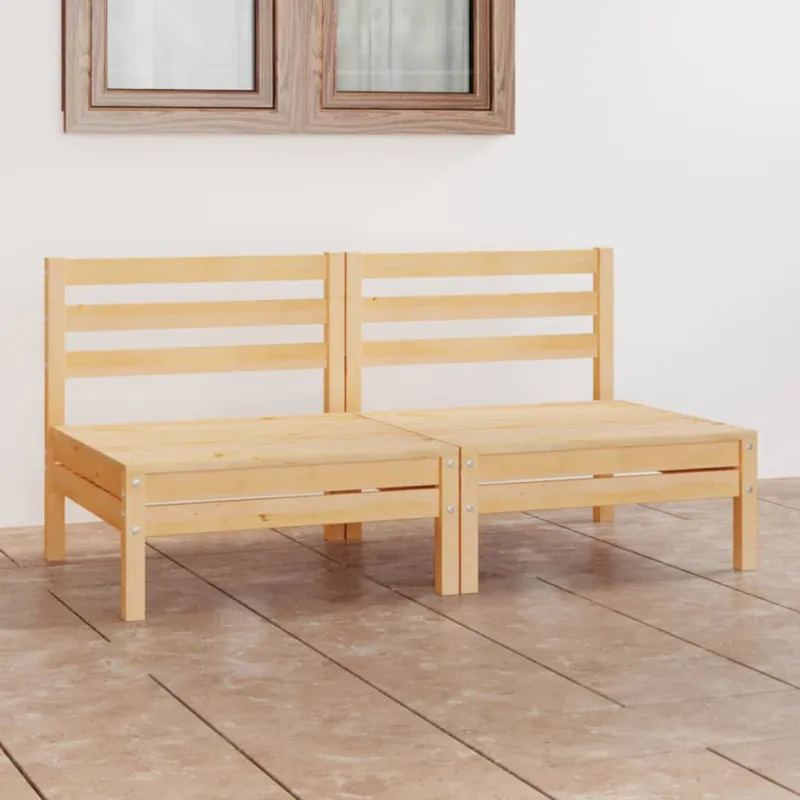 Dvivietė sodo sofa, pušies medienos masyvas (806587)