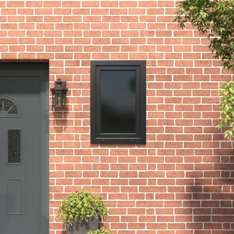 Požeminio lango RISOR 60 x 80 cm PVC ir stiklas Antracito