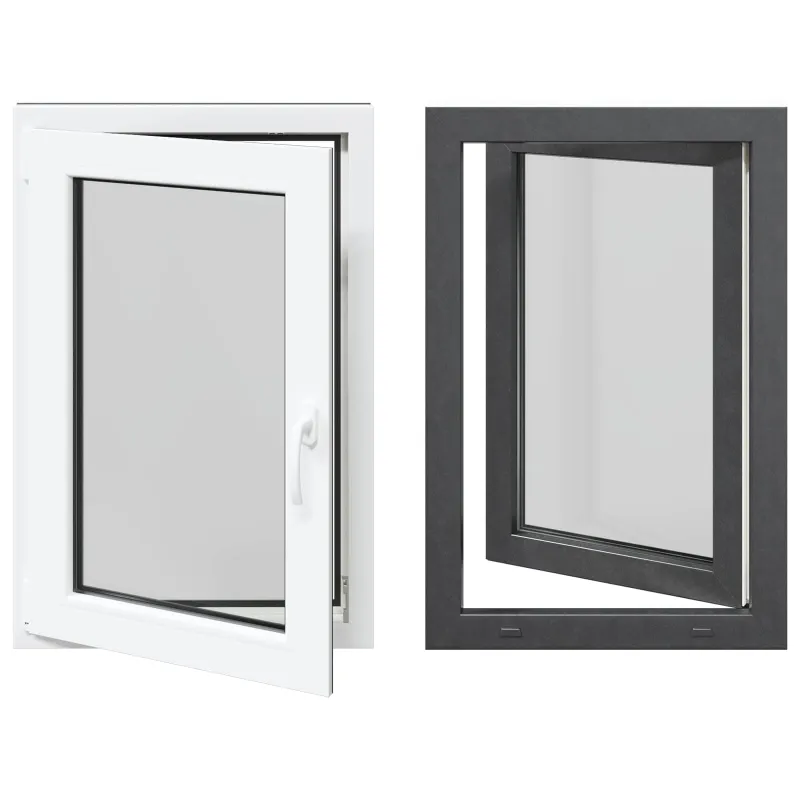 Požeminio lango RISOR 60 x 80 cm PVC ir stiklas Antracito