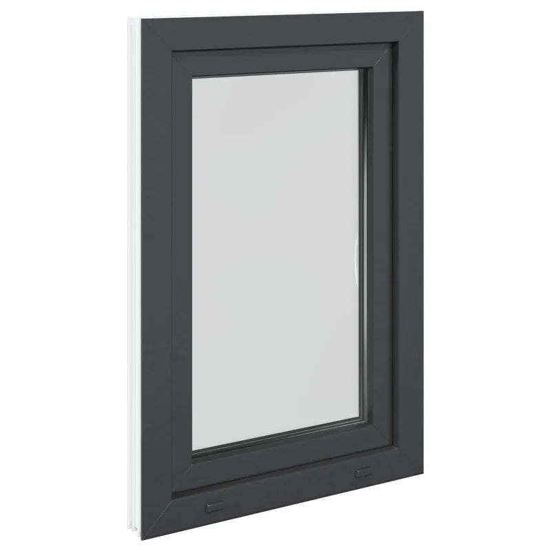 Požeminio lango RISOR 60 x 80 cm PVC ir stiklas Antracito