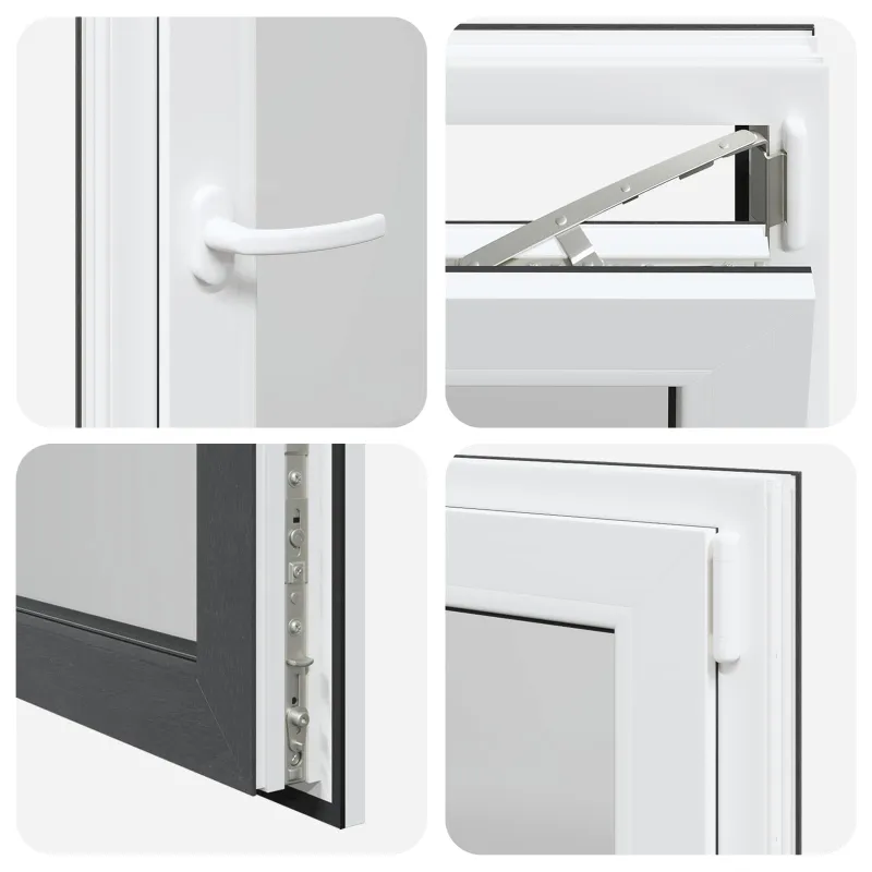 Požeminio lango RISOR 60 x 80 cm PVC ir stiklas Antracito