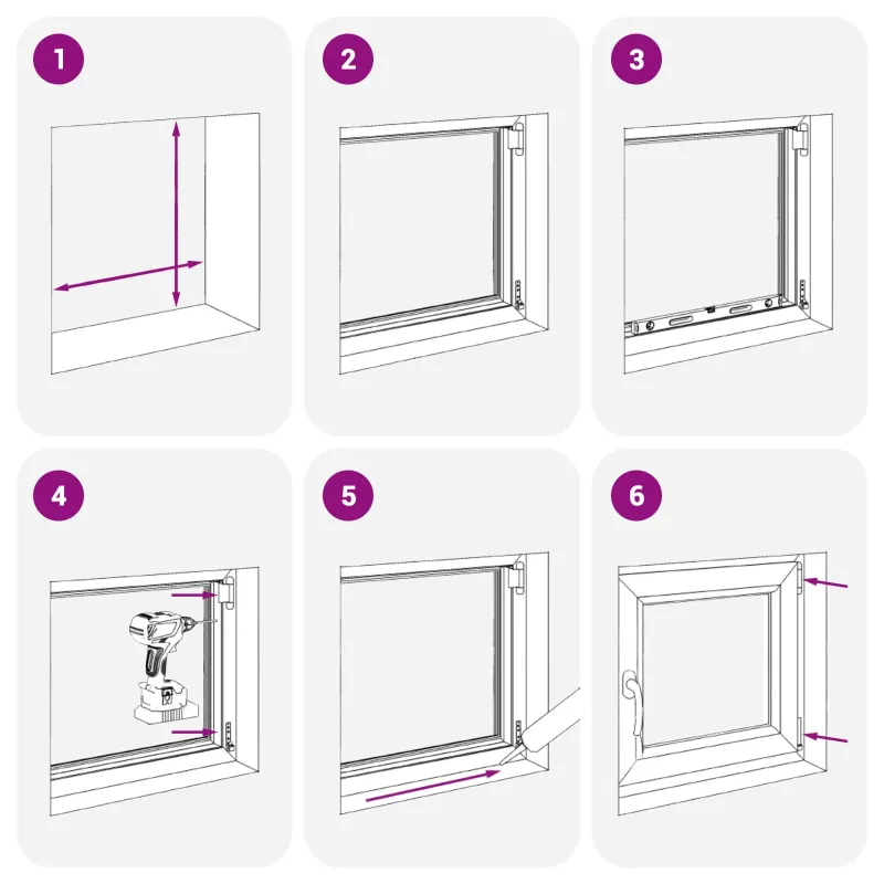 Požeminio lango RISOR 60 x 80 cm PVC ir stiklas Antracito