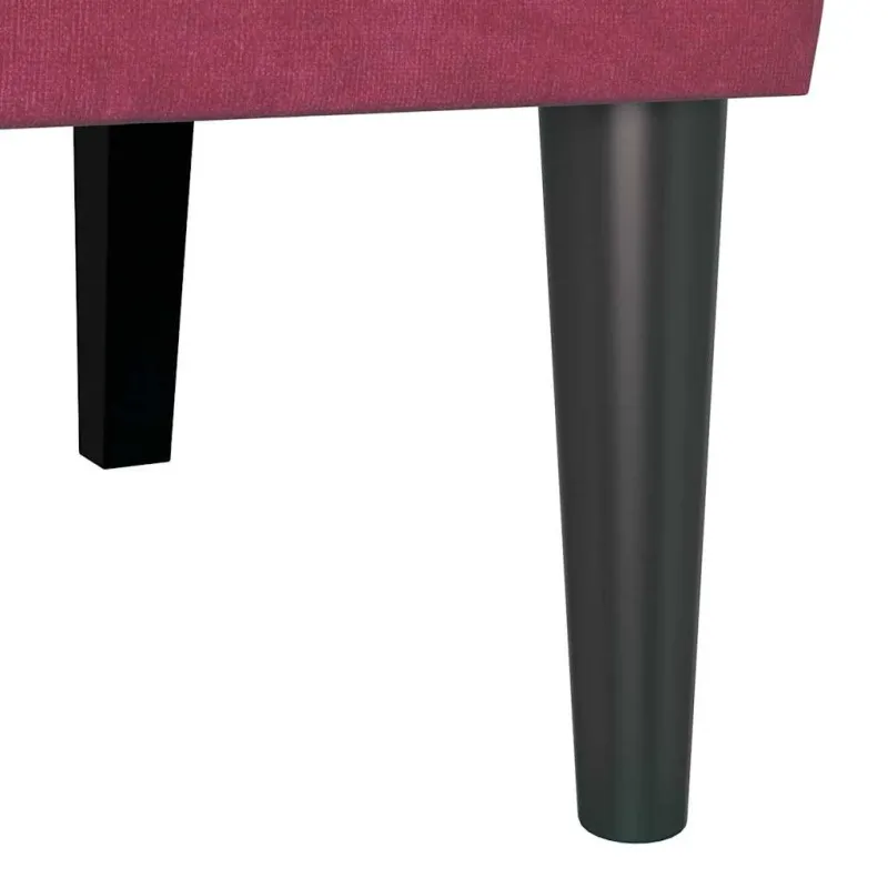 Česterfildo suolas Vyno raudona 112 x 65,5 x 75 cm Aksomas