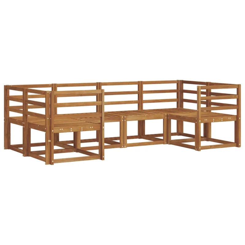 Lauko sofos komplektas 6 pcs Natūrali Kietos akacijos mediena