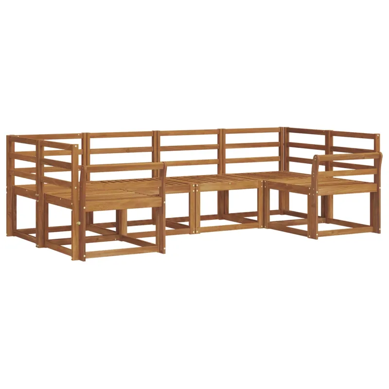 Lauko sofos komplektas 6 pcs Natūrali Kietos akacijos mediena