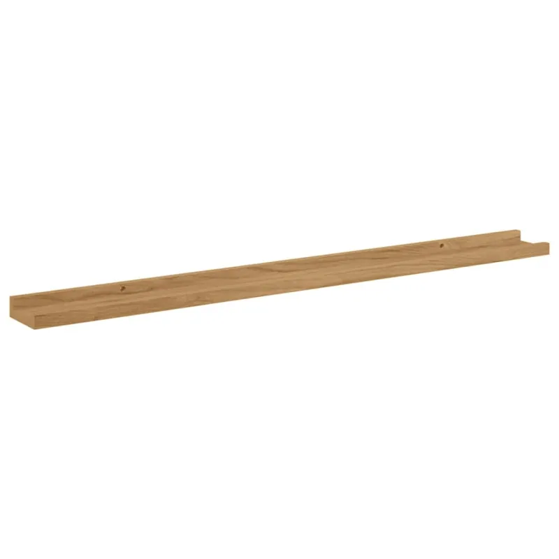 Sieninė lentyna 2 pcs Ruda 100 x 9 x 3 cm Apdirbta mediena