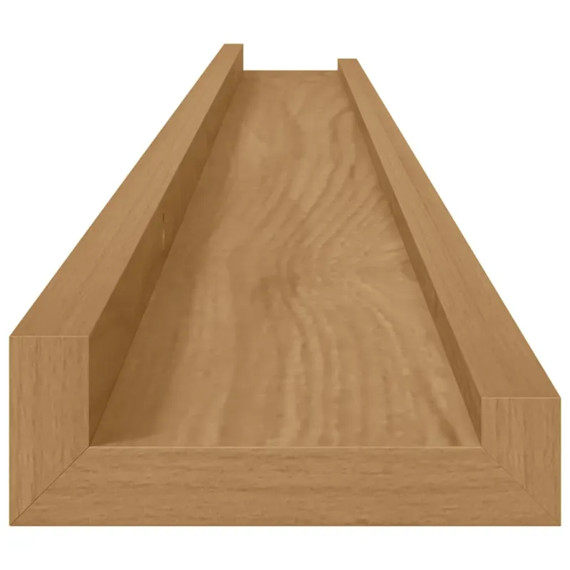 Sieninė lentyna 2 pcs Ruda 100 x 9 x 3 cm Apdirbta mediena